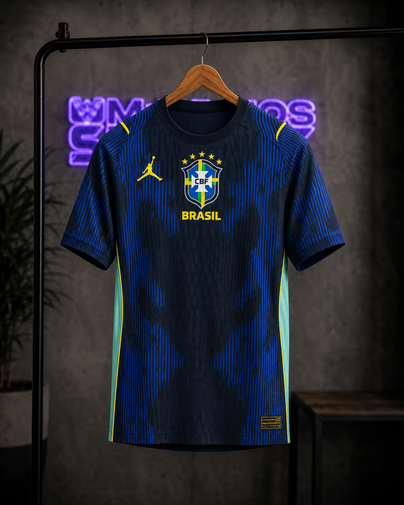Camisa Brasil 2026 Versão Jogador Azul